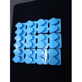 London Health Products USA Made Contact Lens Storage Pods - Case - Flip Lids (Blue, 12)