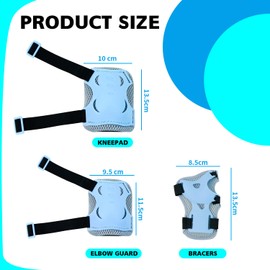 Children's Inline Pads for Skateboard, Scooter, Skates and Bike, Protector Inline Skates Children's Set, Knee Pads Children's Protective Equipment, Protectors Inline Skates Children, Blue, 1 Set