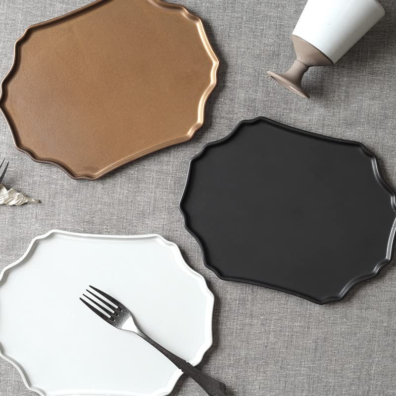 EAST Table Plate, 9.1 inches (23 cm), Depressiette, White