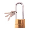 Amtech, T1600C, Solid Brass Long Shackle Padlock, Small Padlock with