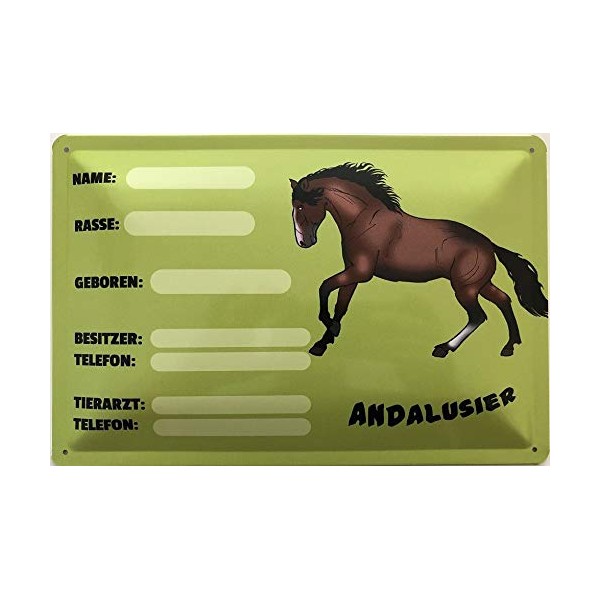 Deko7 Tin Sign 30 x 20 cm Name Plate for