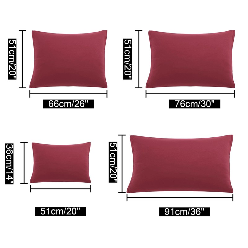 sourcing map 2 Pack Pillow Cases Soft 1800 Series Microfiber