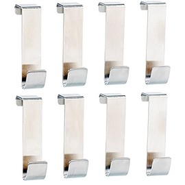 infactory Universal Stainless Steel Door Hooks Set of 8