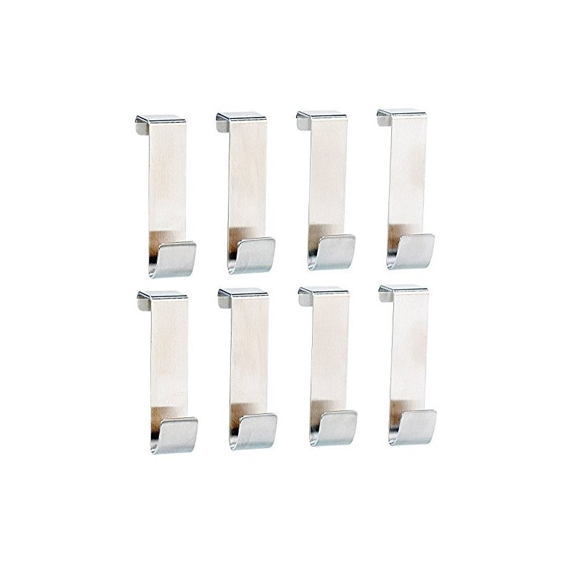 infactory Universal Stainless Steel Door Hooks Set of 8