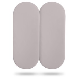 Silentnight Safe Nights Moses Basket Fitted Sheets Set 100 Percent Jersey Cotton Bassinet Size Pack of Two Plain Grey Newborn Easy Care Super Soft for Baby with Storage Bag (28 cm x 75 cm x 9 cm)