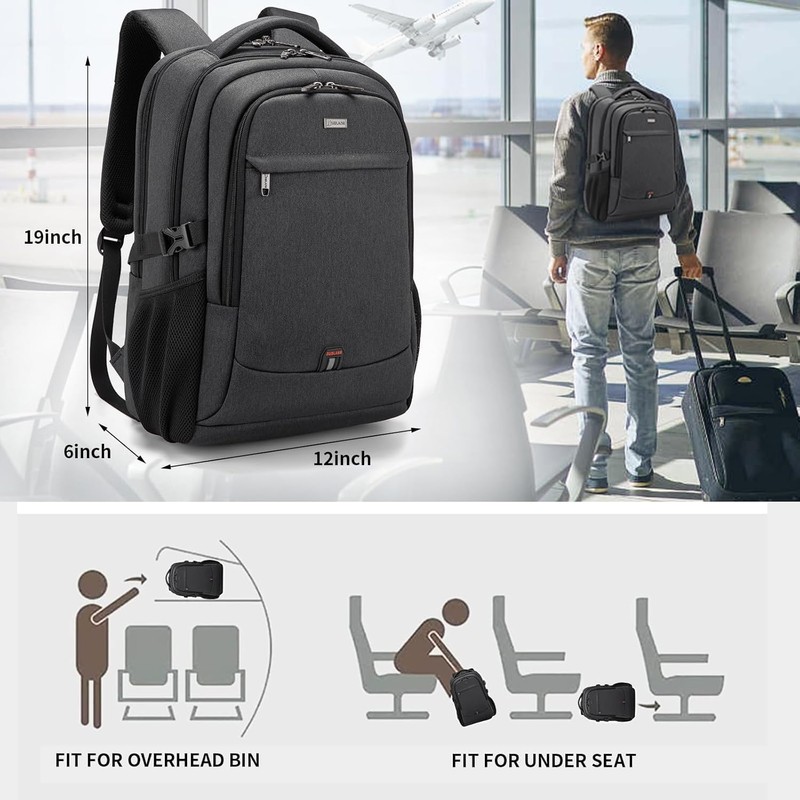 DUSLANG 17 Inch Laptop Backpack for Travel Water Resistant College