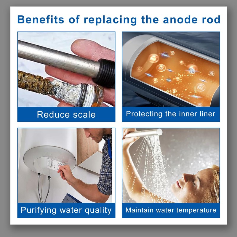 PODOY 44" Flexible Magnesium Anode Rod for Hot Water Heater