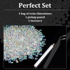 4000pcs 4mm Resin Rhinestones Bulk, Transparent AB Flatback Round Jelly
