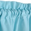 DOSLY IDÉES Farmhouse Rustic Teal Blue Cotton Blend Valance, Striped