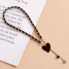 GIGB PBDK Black Tassel Pendant Necklace Dainty Y2k Heart Cross