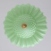 Blhxian Green Milk Glass Pendant Light,14" Brass Chandelier,Ceiling Light Fixture