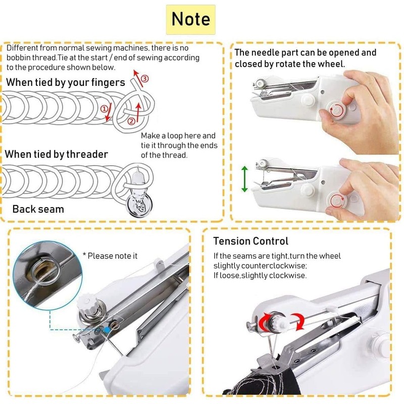 Mini Sewing Machine, Hand Sewing Machine, Wireless Portable Electric Sewing