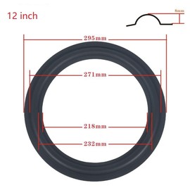 2pcs 12inch 12" Rubber Ring Black Speaker Perforated Rubber Foam Edge Surround Rings Repair Kit for Speaker Repair Kit DIY Replacement Parts