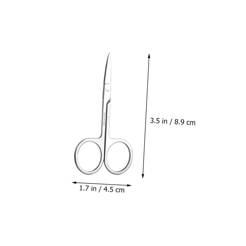 FOMIYES 2 Sets Professional Eyebrow Trimmer Scissors Stainless Steel Brow
