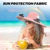 Suhine 4.7 inch Extra Wide Brim Sun Hat with 2
