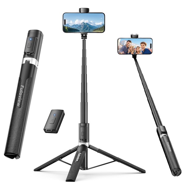 Fuloview Fuloview 60' Selfie Stick Tripod,Tripod for iPhone Wireless Remote
