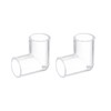 sourcing map 2Pcs Clear Elbow Fitting, 16mm/0.63" 2 Way Acrylic