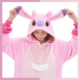 GONAAP Unisex Adult Angel Onesie Pajamas Animal One Piece Costume Cosplay Sleepwear (Angel, XX-Large)