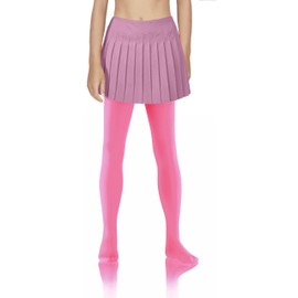 sesto senso Pack of 3 Girls' Tights 40 Denier Children's Tights Opaque Microfibre Colourful, pink