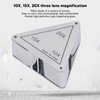 3 Lens Loupe Pocket Foldable Jewelers 10X 15X 20X Jewelry
