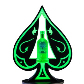 LED Lighted Liquor Bottle Display Shelf,Ace of Spades Champagne VIP Bottle Presenter,Bottle Sparklers,Champagne Bottle Display Stands,for Bar/Hotel/Nightclub/Private Bottle PresenterParty LED