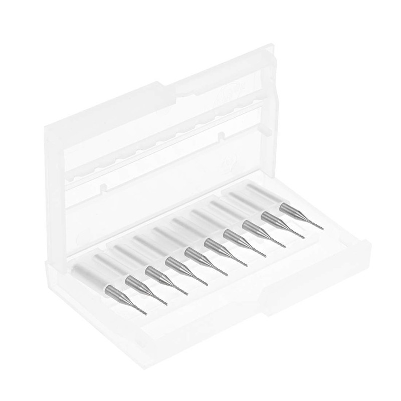 sourcing map 10Pcs 0.9mm Carbide End Mill Engraving Milling Cutter