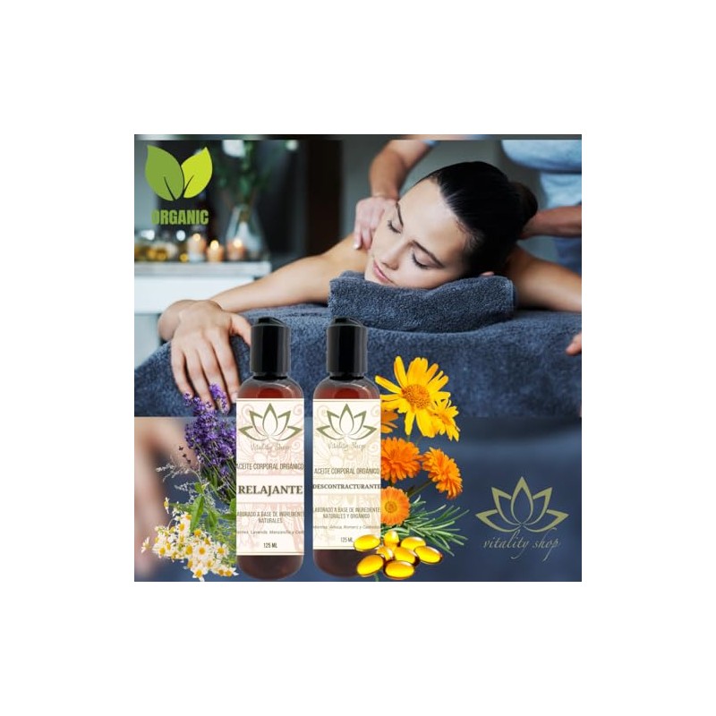 Aceite Natural Org?nico para Masaje Relajante y Descontracturante Muscular Deportivo