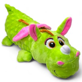 MIJOMA Plush Dog Toy Dragon - Squeaky and Crinkle Sounds for Joyful Play, Durable Polyester, Cuddly (Green)