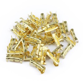 XINGHECHENGWEI Straight Terminals, Wiring Treatment, Easy Connection, Crimping DIY, Universal, Motorcycle, Automotive, Appliance Sockets, Set of 100