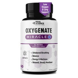 Real Science Oxygenate Miracle – Lung Support Supplement to Help Relieve Wheezing, Shortness of Breath, Rapid Heart Rate & Fatigue – Improves Circulation for Clear Lungs & Breath Support, 60 Caps
