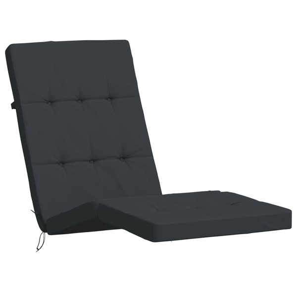 vidaXL Comfortable Black Outdoor Deck Chair Cushions 2 pcs -