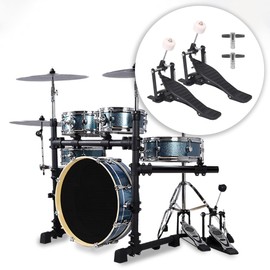 Lovermusic 2 Pieces Drum Kit Pedals Heavy Duty Single Bass Drum Pedal 4.92 x 9.05 Inches