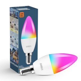 OHLUX Smart Candelabra Led Light Bulbs, E12 Base Led Bulb 4W 40 Watt Equivalent WiFi Candle Small Bulbs Compatible with Alexa/Google Assistant, Color Change Alexa Light Bulbs 2.4GHz WiFi Only,1 Pack