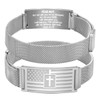 Alissl Adjustable Cross Stainless Steel Bracelet for Men - Religious