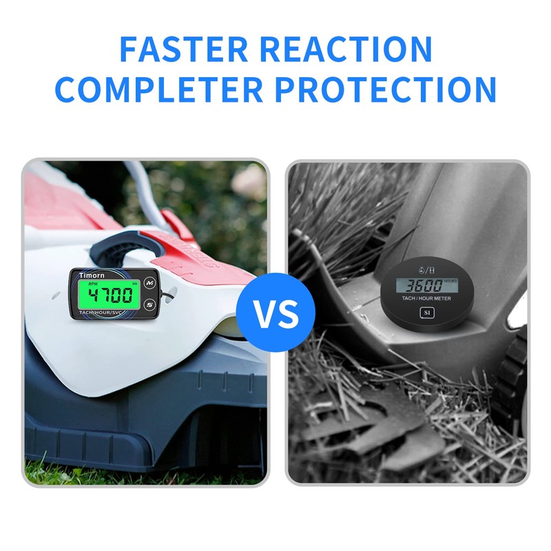 Small Engine Tachometer Hour Meter: Timorn Digital Inductive Waterproof Tiny
