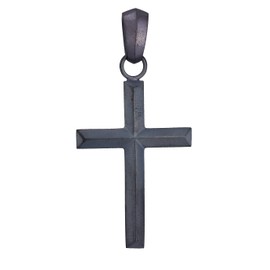 Kuzzoi Silver Cross Pendant for Chains, Pendant Cross (30 mm) Made of 925 Sterling Silver for Necklaces, Religious Jewellery Accessory for Men, Boys and Children, Sterling Silver