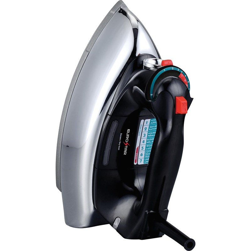 EUROSTAR IR900CL Classic Steam/Dry Anti-drip Iron, Black