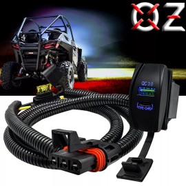 OZ-USA 6' Pulse Power Bus Bar Plug USB Port QC 3.0 PD for RZR Trail S XPedition XP ADV