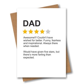 Funny Card for Dad - Product Star Rating Review