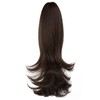 CJL HAIR 14 Inch Claw Clip in Dark Brown Ponytail