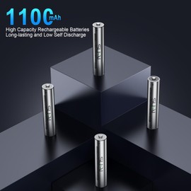 SUKAI AAA Rechargeable Batteries, 1100mAh 1.2V High-Capacity Ni-MH Rechargeable AAA Batteries with Low Self Discharge & Pre-Charged (12 Pack)