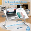 EVETTO Bed Desk for Laptop - Marble Pattern, Adjustable X-Large