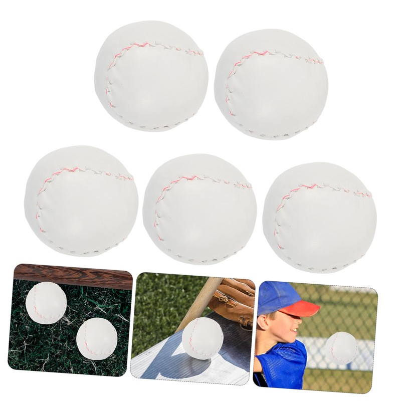 BIUDECO 5pcs Softball Training Balls Lightweight DIY Baseballs for Practice
