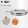 ECENCE ECENCE Neodym Magnete 10 Stck. - runde Klebe-Magnete selbstklebend