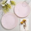 Tableclothsfactory 10 Pack | 8" Glossy Blush Rose Gold Round