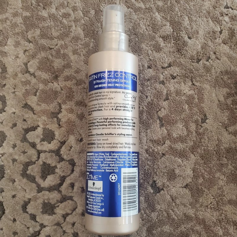 2 PACK Schwarzkopf Styliste Ultime Satin Frizz Control Straightening Spray