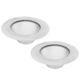 Wideskall 4.5" Stainless Steel Large Wide Rim Sink Strainer for Kitchen Drain Strainer (Pack of 2)