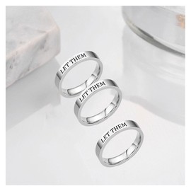 Decixde Let Them Ring Stainless Steel Engraving Inspirational Ring Self Worth Motivation Ring To Sorority Sisters Best Friends Personality Inspirational Friendship Ring for Women Jewelry Gift (7)