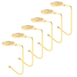 Non-Slip Christmas Stocking Mantle Hooks for Xmas Decor(Gold-6P)