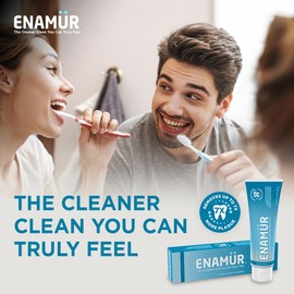 ENAMÜR – Removes Up To 7X More Plaque! Plant Fiber-Powered Network Effectively Removes Stains and Whitens With Less Abrasion, Protects Enamel, Promotes Better Oral Health, Freshens Breath, 5.2 oz Tube